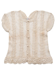 Vintage Crochet Button Up Top