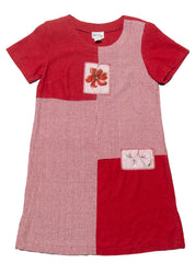 Vintage Naturally Petite Red Patchwork Dress