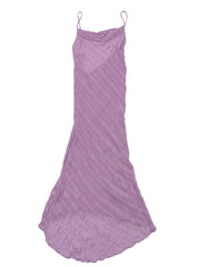 Vintage Lavender Gharani Strok Bias Dress