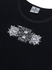 Vintage West Coast Choppers Long Sleeve Waffle Tee Black