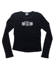 Vintage West Coast Choppers Long Sleeve Waffle Tee Black