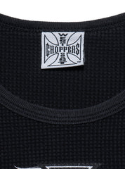 Vintage West Coast Choppers Long Sleeve Waffle Tee Black