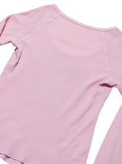 Vintage West Coast Choppers Long Sleeve Waffle Tee Pink
