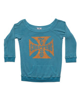Vintage West Coast Choppers 3/4 Sleeve Waffle Tee Blue
