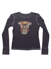 Vintage West Coast Choppers Long Sleeve Waffle Tee Dark Grey