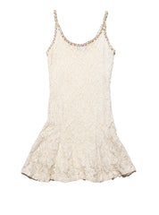 Vintage Betsy Johnson Cream Lace Mini Dress