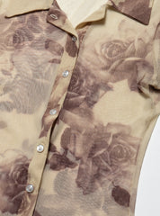 Vintage The White House Rose Blouse