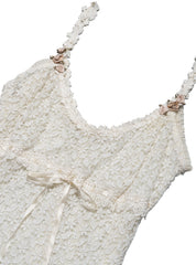 Vintage White Claire Pettibone Lace Camisole