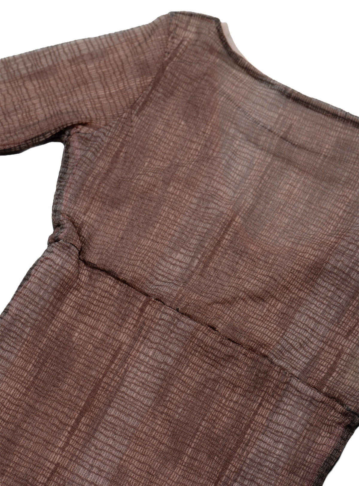 Vintage Brown Y2K Mesh Shirt