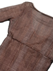 Vintage Brown Y2K Mesh Shirt
