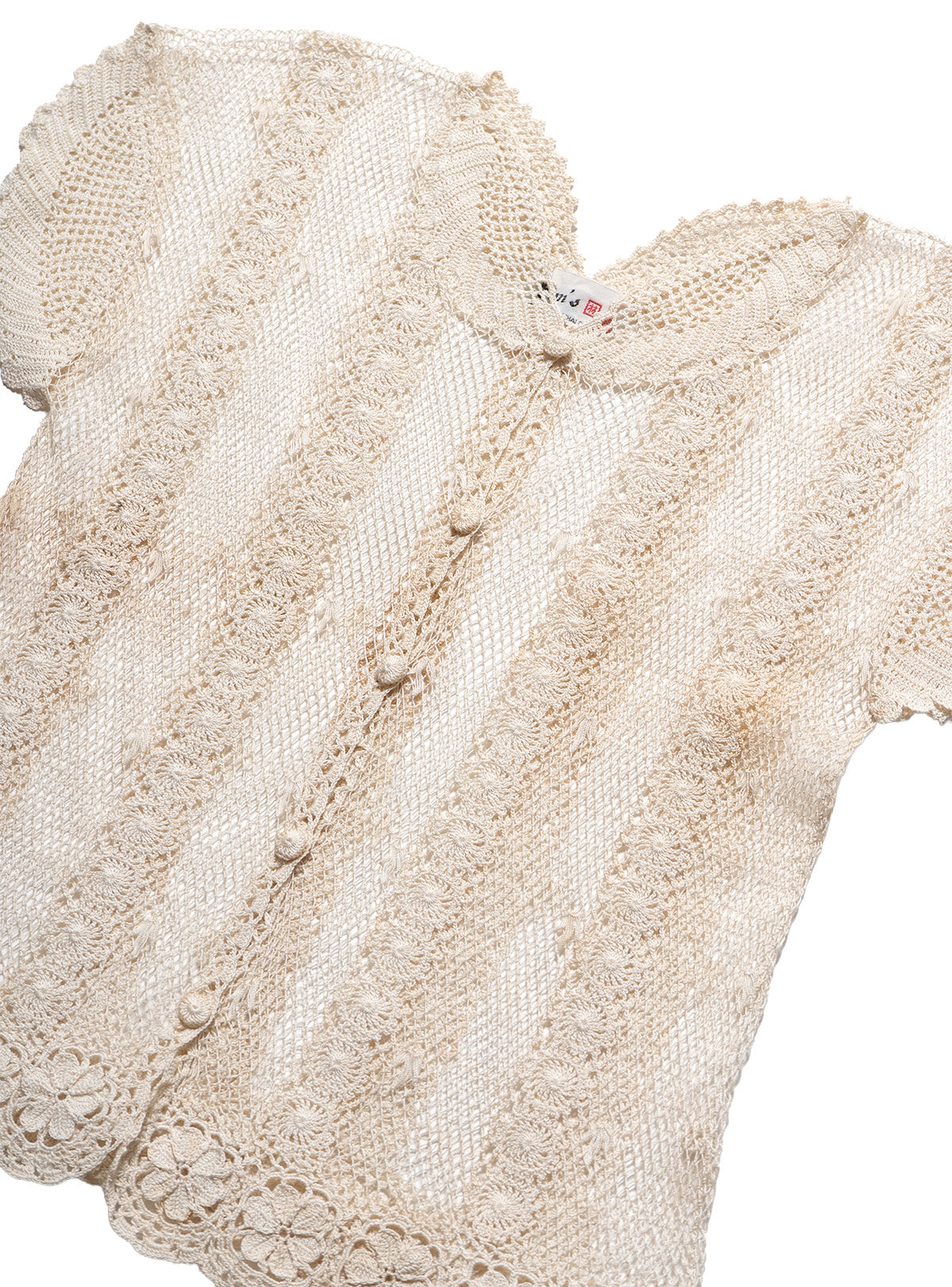 Vintage Crochet Button Up Top