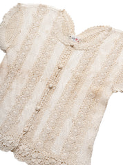 Vintage Crochet Button Up Top