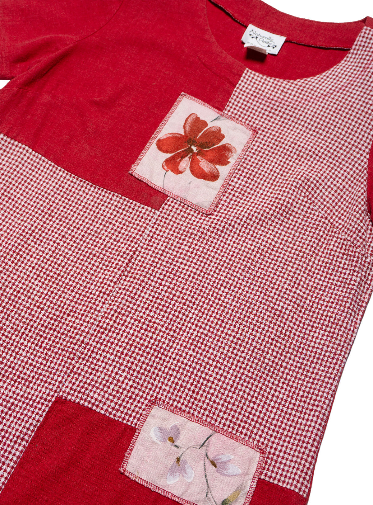 Vintage Naturally Petite Red Patchwork Dress