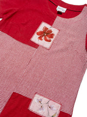 Vintage Naturally Petite Red Patchwork Dress