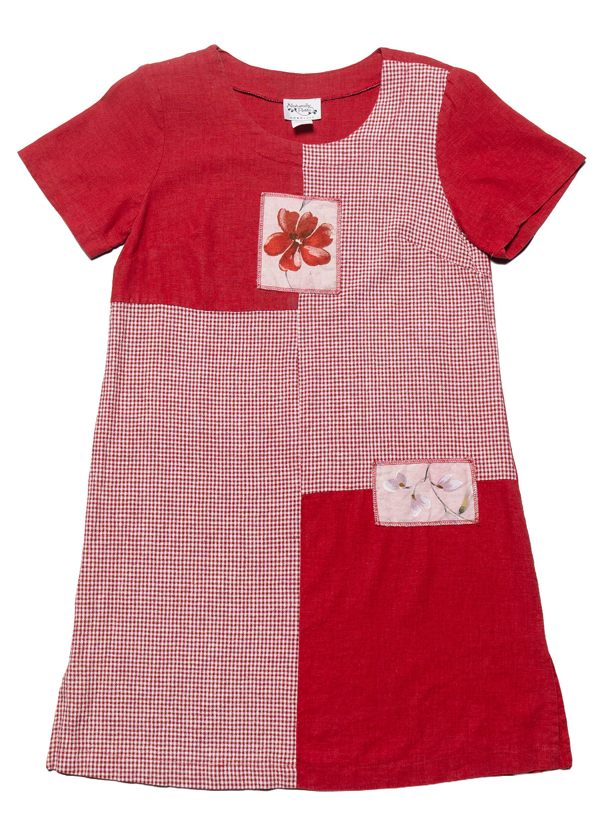 Vintage Naturally Petite Red Patchwork Dress