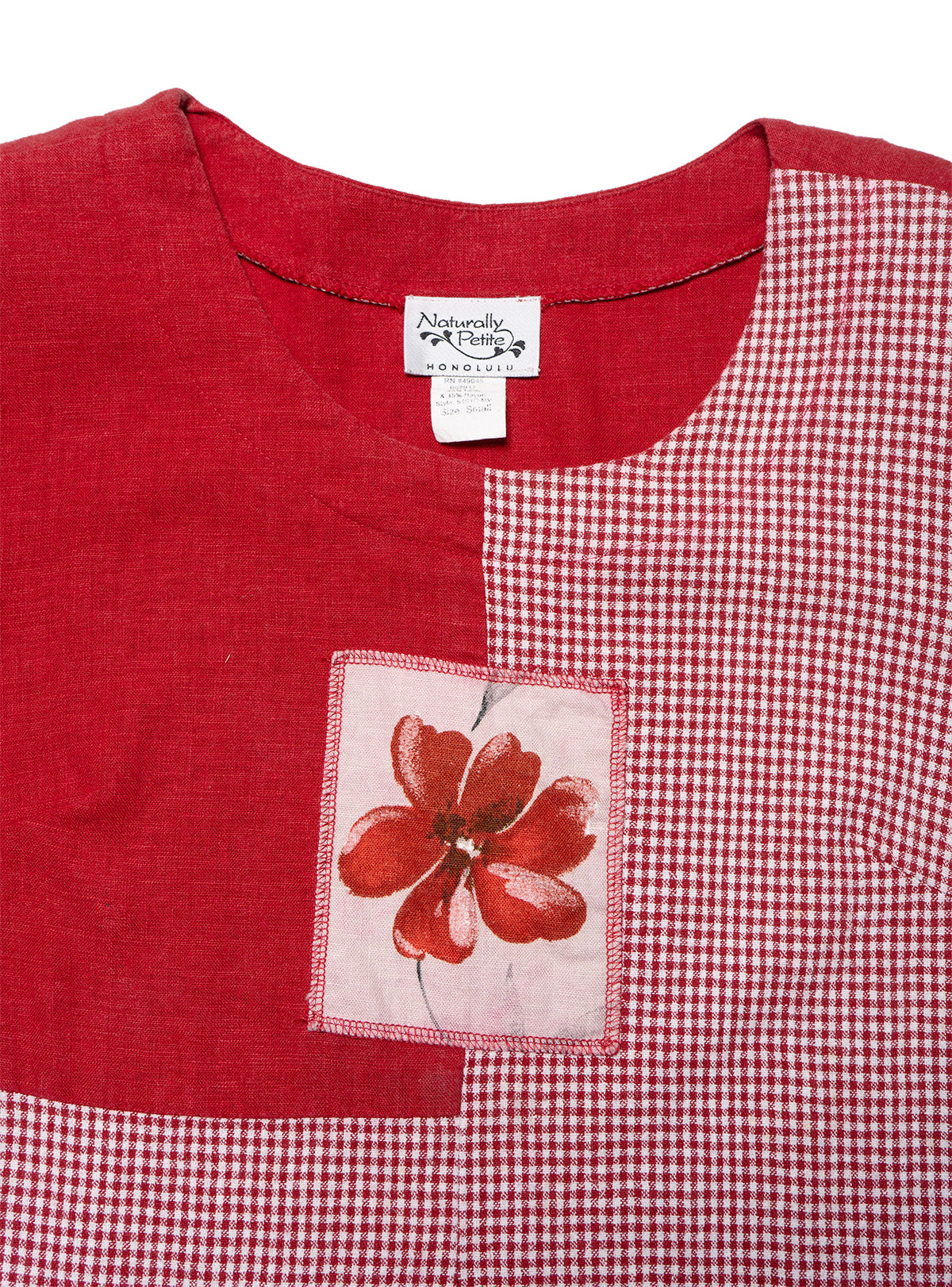 Vintage Naturally Petite Red Patchwork Dress
