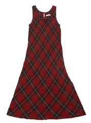 Marks and Spencer Red Plaid Bias Dress
