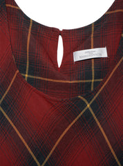 Marks and Spencer Red Plaid Bias Dress