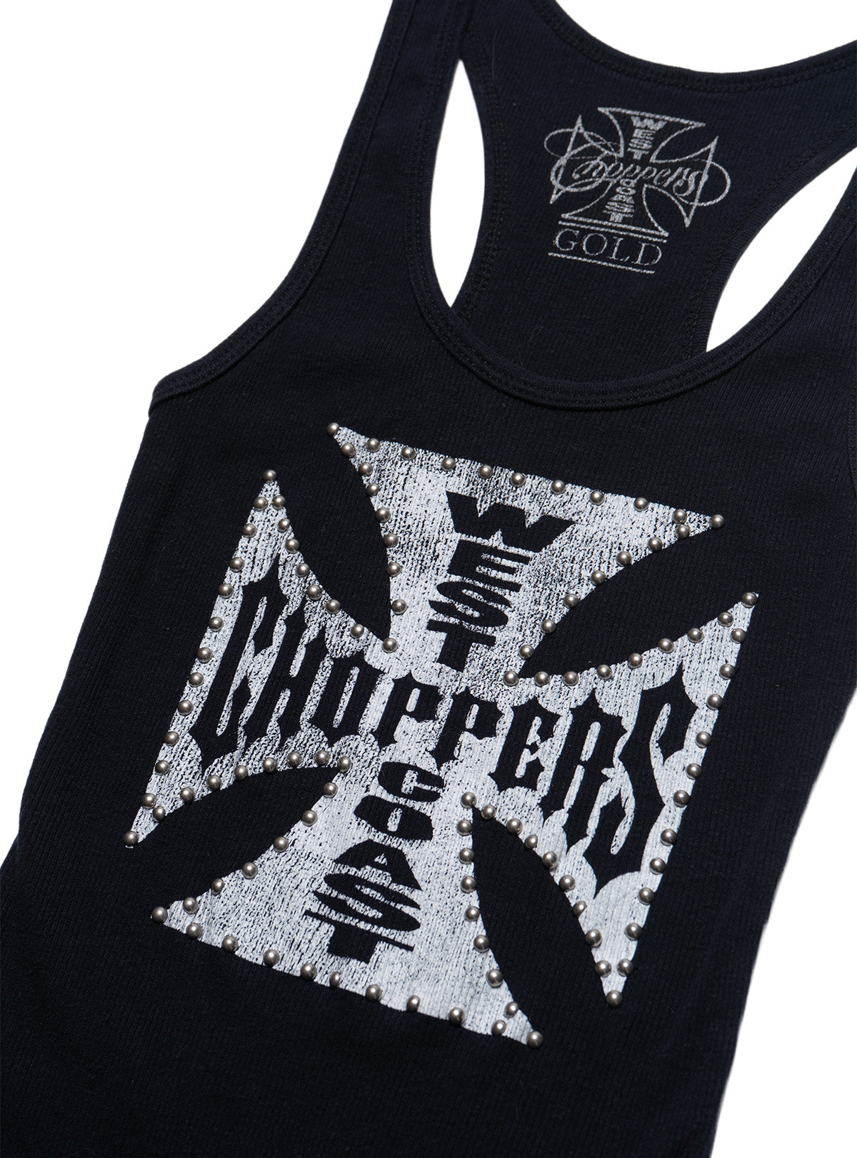 Vintage West Coast Choppers Gold Tank Top Black