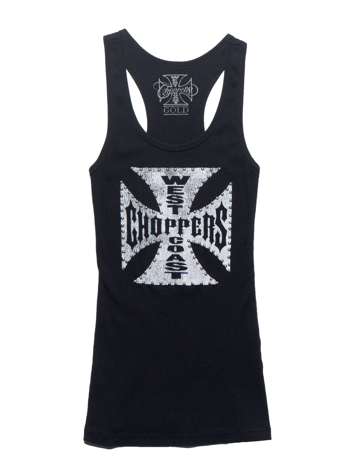 Vintage West Coast Choppers Gold Tank Top Black