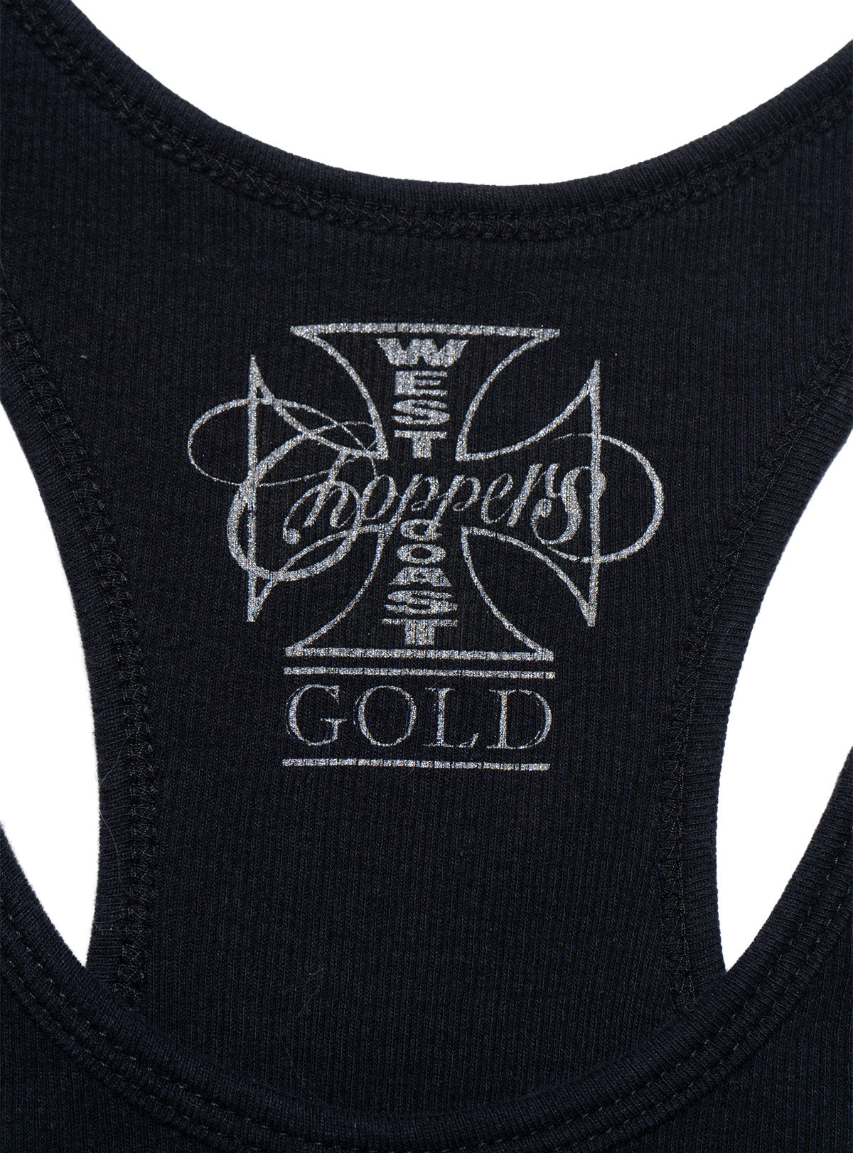Vintage West Coast Choppers Gold Tank Top Black