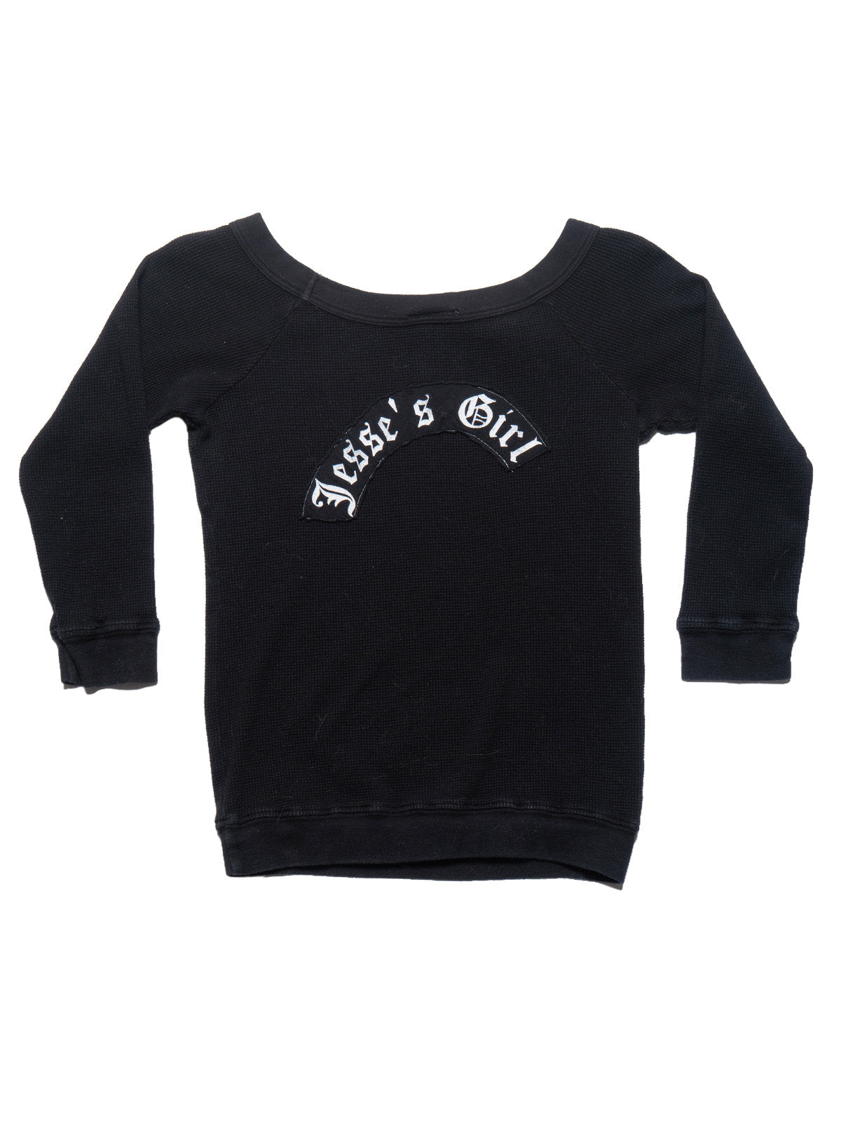 Vintage West Coast Choppers 3/4 Sleeve Waffle Top Black