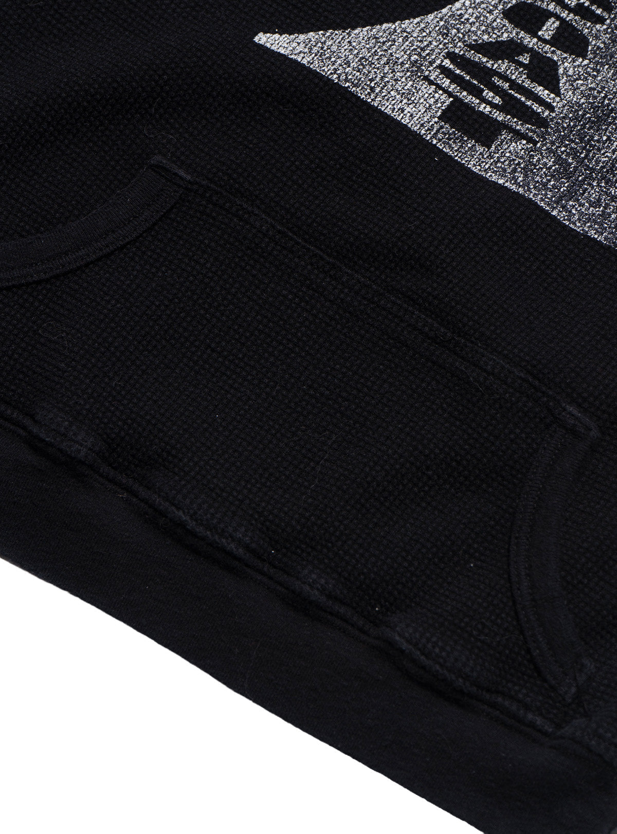 Vintage West Coast Choppers 3/4 Sleeve Waffle Top Black