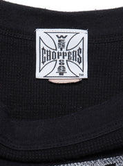 Vintage West Coast Choppers 3/4 Sleeve Waffle Top Black