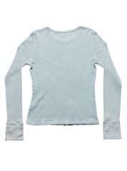 Vintage West Coast Choppers Long Sleeve Waffle Top Blue