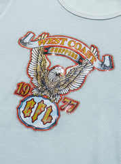 Vintage West Coast Choppers Long Sleeve Waffle Top Blue