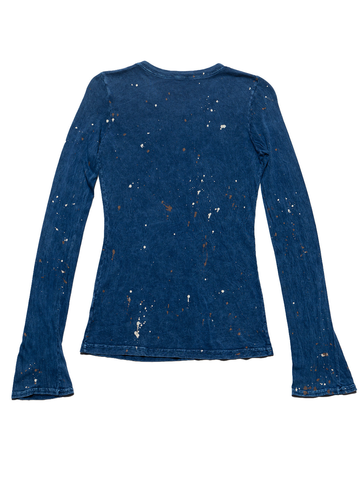 Vintage West Coast Choppers Long Sleeve Paint Splatter Tee Blue