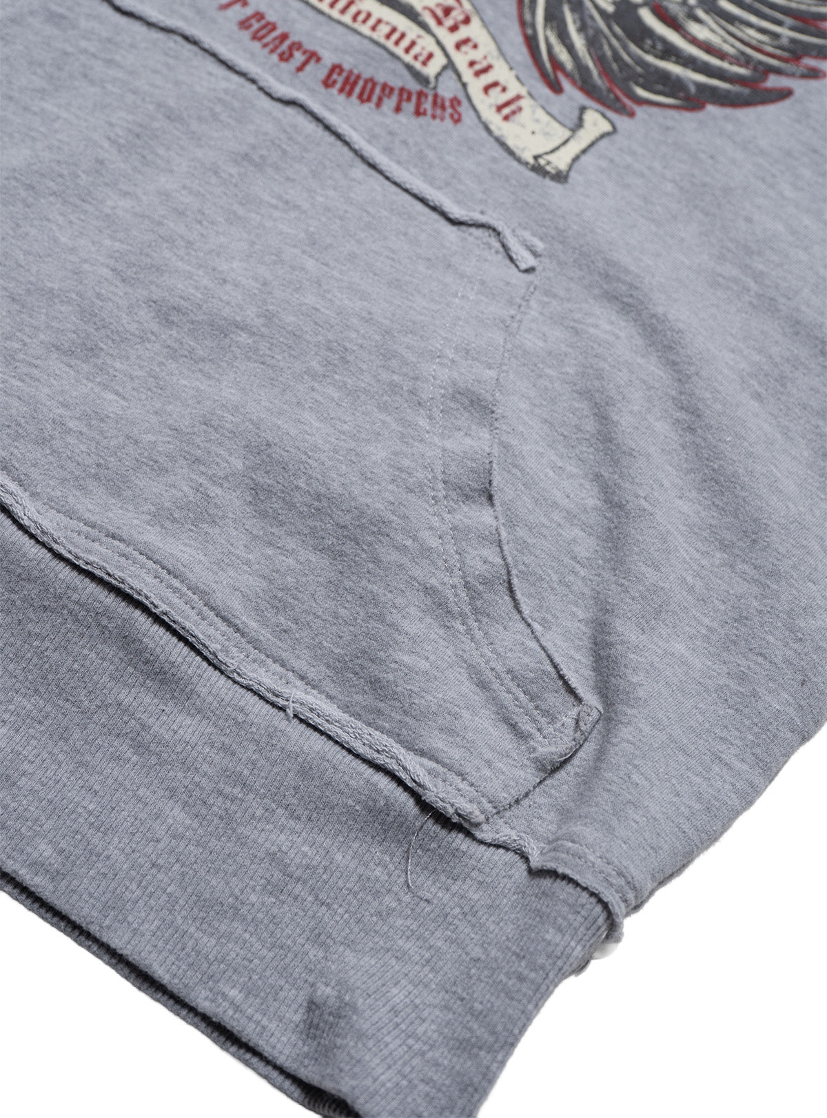 Vintage West Coast Choppers Sleeveless Hoodie Grey