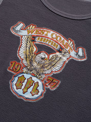 Vintage West Coast Choppers Long Sleeve Waffle Tee Dark Grey
