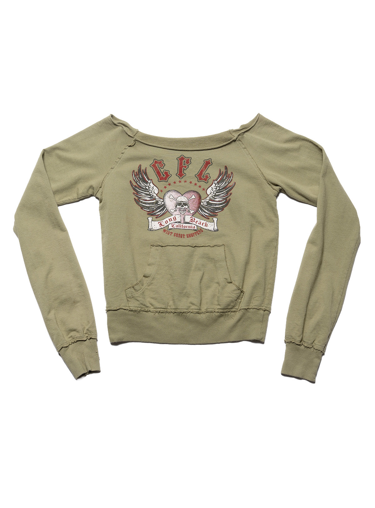 Vintage West Coast Choppers Long Sleeve Tee Olive