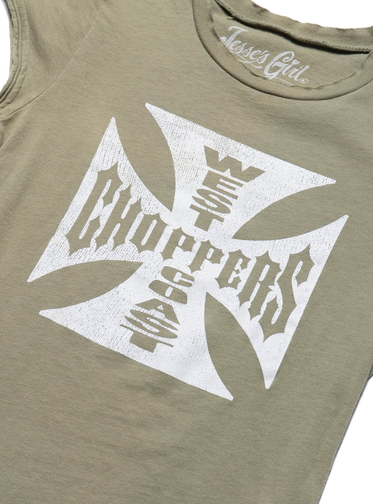 Vintage West Coast Choppers Sleeveless Tee Olive
