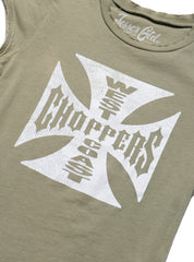 Vintage West Coast Choppers Sleeveless Tee Olive