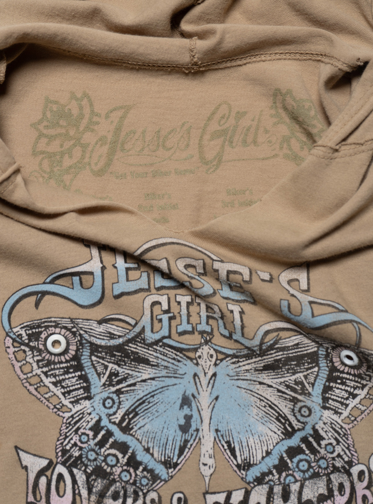Vintage West Coast Choppers Long Sleeve Hoody Tee Olive